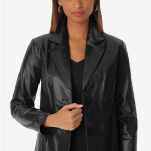 NWOT Jessica London Leather Blazer